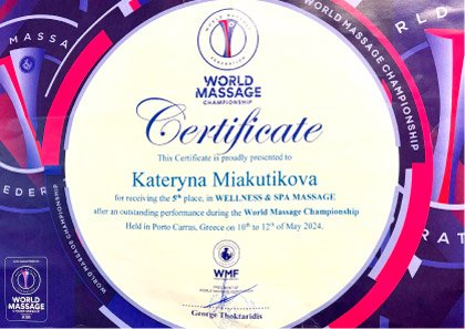 Kamahealing Massage techniques certificate