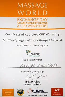 Kamahealing Massage techniques certificate