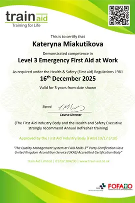 Kamahealing Massage techniques certificate